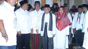 Debat Cawapres 2019, Istri Maruf Amin Tampil Syari Merah Putih