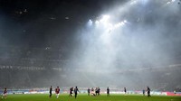 Inter sedang bagus dalam enam pertandingan derby Milan. Mereka tak pernah menelan kekalahan dalam enam laga Liga Italia. Rinciannya, tiga kali menang dan tiga kali imbang. (Foto: Daniele Mascolo/Reuters)
