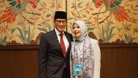5 Gaya Mpok Nur, Istri Sandiaga di Debat Pilpres: Blazer hingga Jaket Bomber