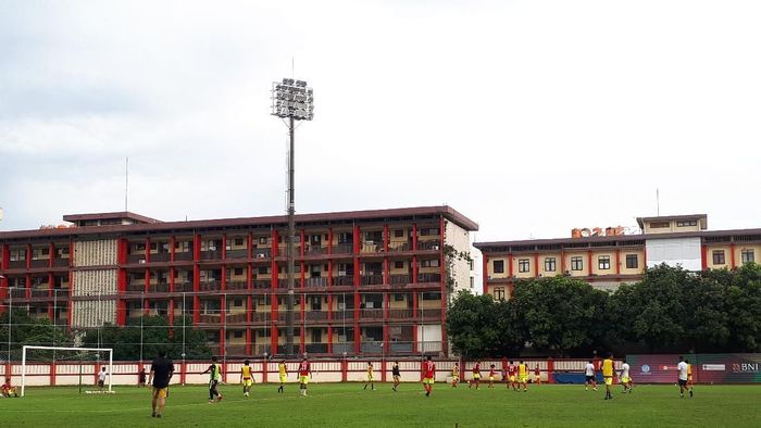 Bhayangkara FC mulai latihan lagi usai libur tiga hari. (Foto: Mercy Raya) Bhayangkara FC mulai latihan lagi usai libur tiga hari. (Foto: Mercy Raya)