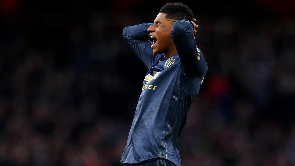 Pemain Manchester United, Marcus Rashford. (Foto: Catherine Ivill/Getty Images)