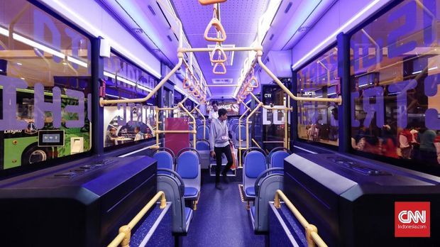 2 Konsep Bus Listrik Transjakarta Dipamerkan di Jakarta