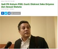 Ralat Ucapan, Gusti Randa: Jangan Sebut Saya Plt Ketum PSSI 