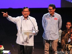 Prabowo Hadiri Deklarasi di Jakarta, Sandiaga Kampanye di Sukabumi-Cianjur
