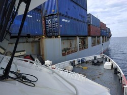 Bakamla Ungkap Pengiriman 2 Kontainer Kayu Eboni Ilegal Melalui Laut Jawa