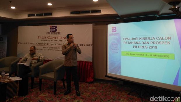 Survei Indo Barometer: Elektabilitas Jokowi 50,2% vs Prabowo 28,9%