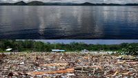 Before-After Banjir Bandang di Danau Sentani