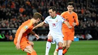 Belanda vs Belarusia melakoni laga Grup C di Stadion De Kuip, Rotterdam, Jumat (22/3/2019) dinihari WIB. Foto: Reuters