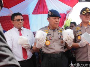 Polda Sulsel Gagalkan Peredaran 8 Kg Sabu Jaringan Internasional