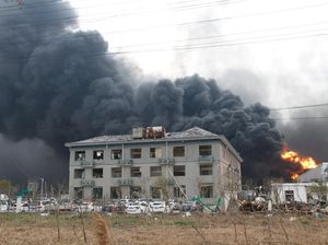 VIdeo Ledakan Pabrik Gas di China, 10 Orang Tewas