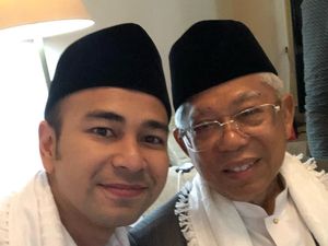 Kompak Pakai Peci Hitam, Raffi Ahmad Dinasihati Maruf Amin