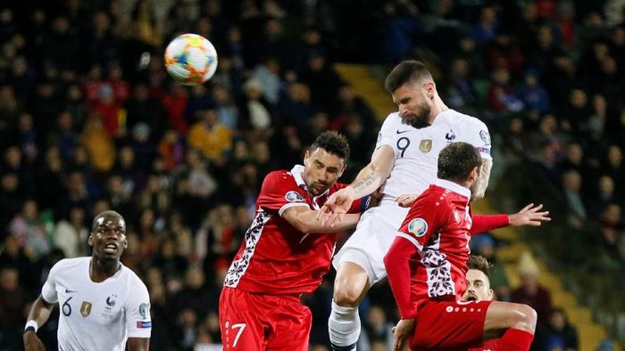 Prancis menang 4-1 atas Moldova di Kualifikasi Piala Eropa 2020 (Foto: Valentyn Ogirenko/Reuters)