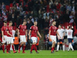 Pemain Republik Ceko lesu usai dilumat Inggris 0-5 pada laga perdana Grup A Kualifikasi Piala Eropa 2020. (Foto: Hannah McKay/Reuters)