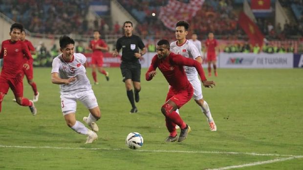 Timnas Indonesia U-23 kalah lewat gol sundulan di menit-menit akhir.