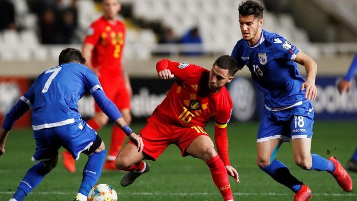 Belgia menang 2-0 atas Siprus dalam lanjutan Kualifikasi Piala Eropa 2020 (Foto: Yiannis Kourtoglou/Reuters) Belgia menang 2-0 atas Siprus dalam lanjutan Kualifikasi Piala Eropa 2020 (Foto: Yiannis Kourtoglou/Reuters)