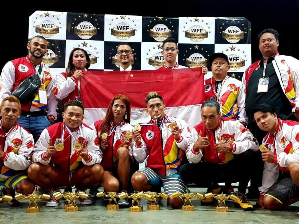 Indonesia Kuasai Kejuaraan Binaraga dan Fisik di Singapura