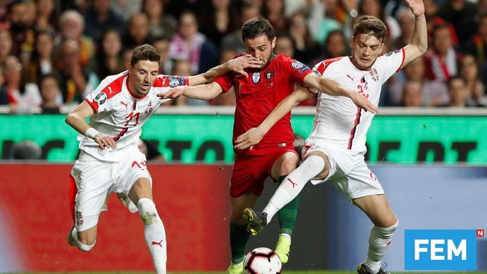 Portugal diimbangi Serbia 1-1. (Foto: Rafael Marchante/REUTERS) Portugal diimbangi Serbia 1-1. (Foto: Rafael Marchante/REUTERS)