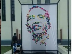 Keren! Karya Instalasi Berbentuk Wajah Jokowi Ini Viral dan Diapresiasi