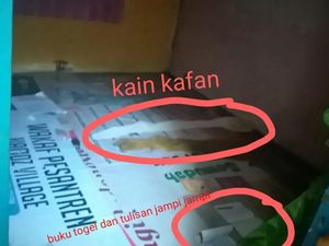 Polisi Temukan Sajen-Jelangkung di Rumah yang Digerebek Karena Ada Jeritan Polisi Temukan Sajen-Jelangkung di Rumah yang Digerebek Karena Ada Jeritan