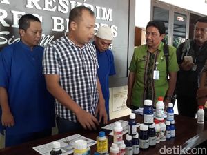 Polisi Amankan 1.031 Botol Pestisida Palsu di Brebes
