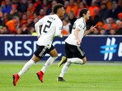 Nico Schulz perlahan dapat kepercayaan dari pelatih Jerman, Joachim Loew. Ia pun membayar kepercayaan Loew dengan mencetak gol kemenangan Jerman atas Belanda. Foto: Francois Lenoir/REUTERS