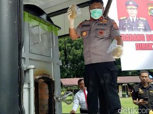 10 Kg Barang Bukti Sabu Dimusnahkan Polda Sultra