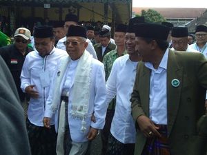 Maruf Amin Hadiri Harlah NU Ke-96 di Wonosobo