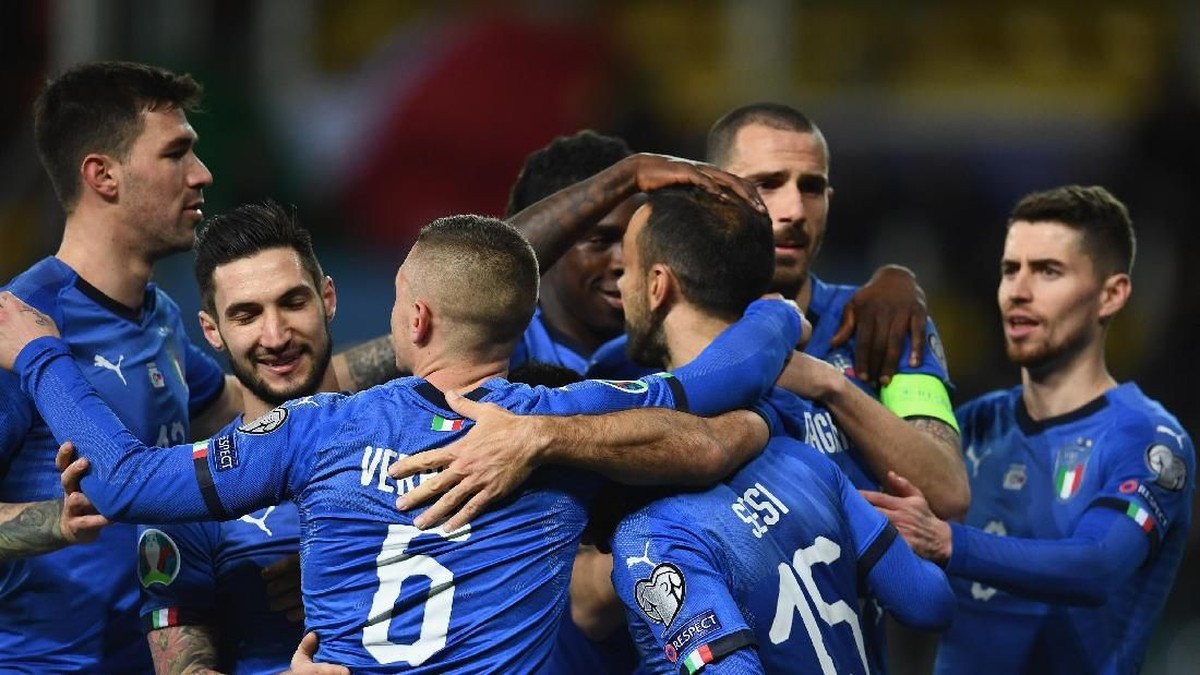 Laga Kualifikasi Piala Eropa 2020 antara Italia vs Liechtenstein berakhir 6-0. (Foto: Claudio Villa/Getty Images)