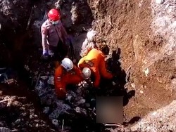 Jenazah Sucipto, Korban Longsor Batu Kapur Ditemukan Tergencet Batu
