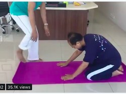 Semangat Sutopo BNPB Latihan Yoga Diapresiasi Instruktur Asal Australia!