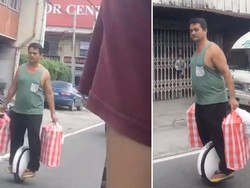 Malas Jalan, Pelayan Restoran Ini Antarkan Makanan Pakai Hoverboard