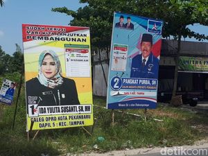 Di Pekanbaru, Hanya Segelintir Caleg Partai Pro 01 yang Pasang Foto Jokowi