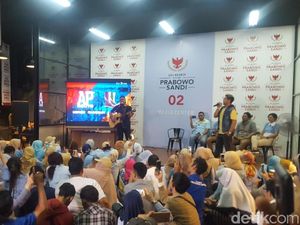 Nobar Debat Keempat Selesai, Pendukung 02 Nyanyi Prabowo-Sandi