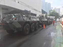 Sejumlah Kendaraan Taktis Disiagakan di Lokasi Debat Keempat