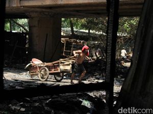 Api Hanguskan 200 Lapak di Kolong Tol Pluit