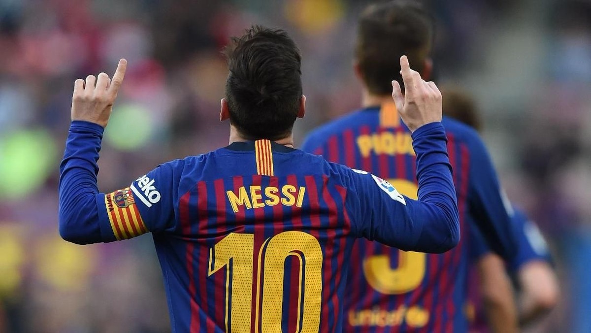 Striker Barcelona Lionel Messi tinggal berselisih 50 gol dari catatan gol Pele untuk menjadi striker tersubur untuk satu klub. (Foto: Alex Caparros/Getty Images)