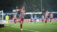 Saul Niguez mencetak satu gol Ateltico Madrid mengalahkan Alaves 4-0. (Foto: Juan Manuel Serrano Arce/Getty Images)
