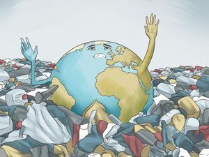 Ilustrasi Menohok Tampilkan Kelamnya Dunia Jaman Now