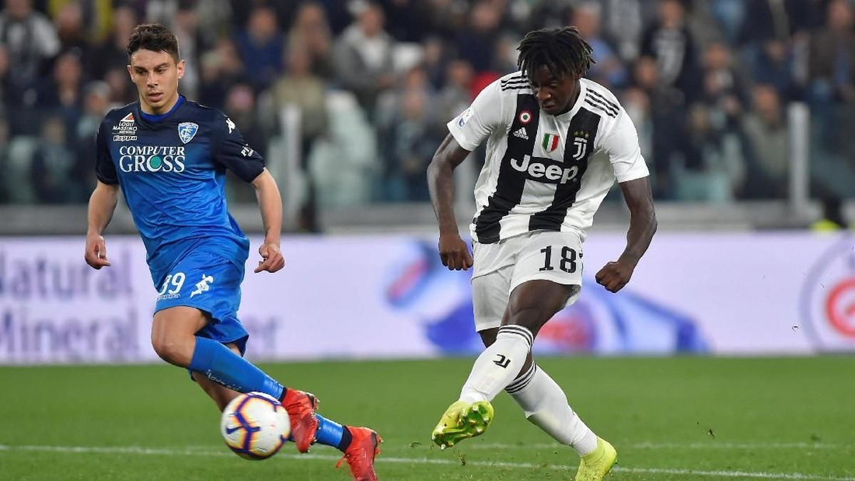 Moise Kean kembali mencetak gol untuk Juventus dan kini berharap bisa capai levelnya Cristiano Ronaldo dan Lionel Messi. (Foto: Massimo Pinca/Reuters)