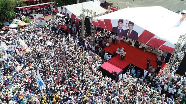 Penampakan Massa Kampanye Prabowo di Purwokerto