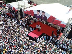 Penampakan Massa Kampanye Prabowo di Purwokerto