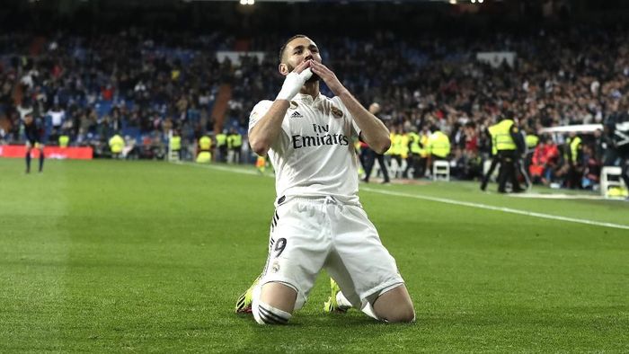 Karim Benzema menciptakan rekor 100 persen dengan mencetak gol di setiap lawan-lawan yang pernah dihadapi bersama Real Madrid. (Foto: Gonzalo Arroyo Moreno / Getty Images) Karim Benzema menciptakan rekor 100 persen dengan mencetak gol di setiap lawan-lawan yang pernah dihadapi bersama Real Madrid. (Foto: Gonzalo Arroyo Moreno / Getty Images)