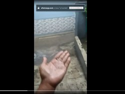 Pasar Cisalak Depok Diguyur Hujan Es