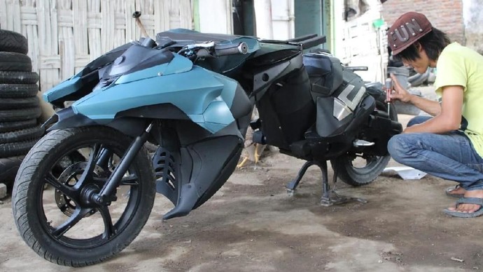 100 Gambar modifikasi motor mio batman Terbaru