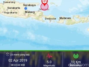 Di Situbondo, Gempa Magnitudo 5.0 Guncang Sumenep Terasa 2-3 Detik