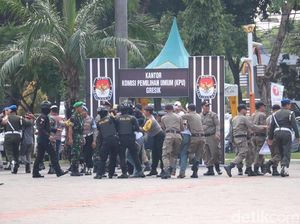Polres Gresik Gelar Simulasi Jelang Pemilu 2019