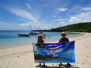 Sampai di Pantai Pink Impian VitaminSea, Menakjubkan!