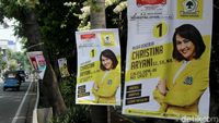 Duh,... APK Caleg Ini Kok Masangnya di Pepohonan Ibu Kota