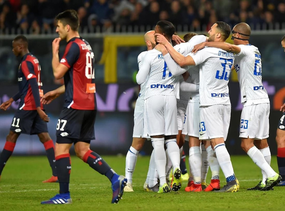Inter Milan saat mengalahkan Genoa 4-0 di Liga Italia. (Foto: Massimo Pinca/Reuters)