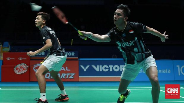Fajar/Rian raih perunggu di Kejuaraan Dunia Bulutangkis 2019.